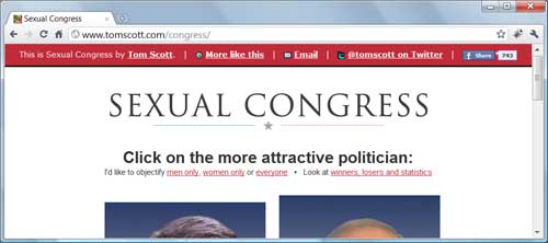 Screenshot of the original web site.
